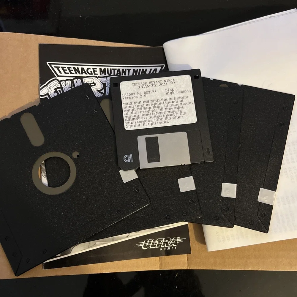 Teenage Mutant Ninja Turtles Ultra IBM PC TANDY Computer Game complete in box